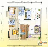 誉轩3室2厅2卫85.1㎡户型图