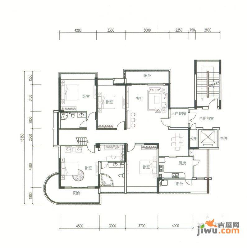 御花苑天珺湾8室3厅2卫378㎡户型图