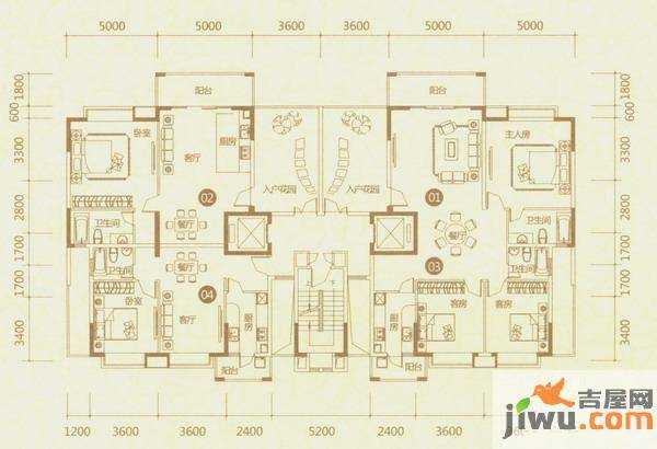 新世纪领居二期普通住宅97.3㎡户型图