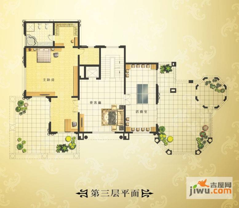 金湾领海独墅9室5厅6卫100.8㎡户型图