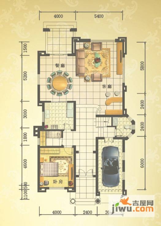 金湾领海独墅5室3厅4卫374.3㎡户型图