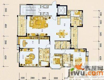 凯名轩4室2厅2卫288㎡户型图