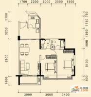 天御2室2厅2卫98.4㎡户型图