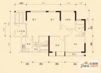 现代印象华庭2室2厅2卫89㎡户型图