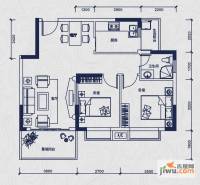 丰泽园2室2厅1卫78.4㎡户型图