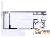 卓越蔚蓝城邦二期1室1厅1卫户型图