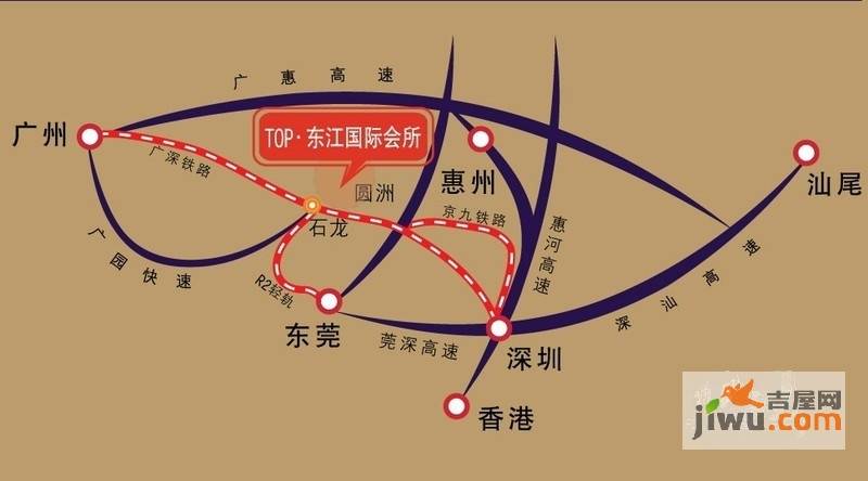 明丰东江府位置交通图