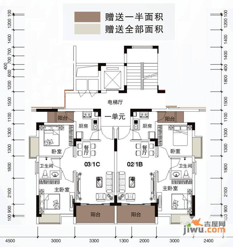 月半弯二期曦悦2室2厅1卫60.4㎡户型图