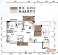 月半弯二期曦悦2室2厅1卫78.8㎡户型图