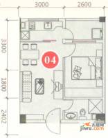 宝乐园1室1厅1卫41.1㎡户型图