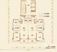 鹏达御西湖2室2厅2卫121㎡户型图