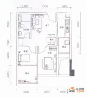 鹏达御西湖2室0厅1卫56㎡户型图