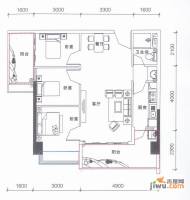 鹏达御西湖3室2厅1卫80㎡户型图