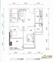 鹏达御西湖2室1厅1卫60㎡户型图