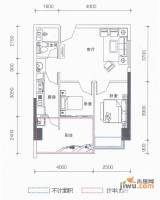 鹏达御西湖2室1厅1卫61㎡户型图