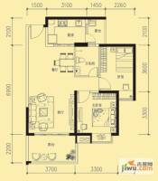 世纪铂爵2室2厅1卫85.3㎡户型图