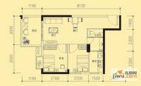 世纪铂爵2室2厅1卫56.1㎡户型图