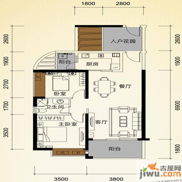 伟豪领御2室2厅1卫79㎡户型图