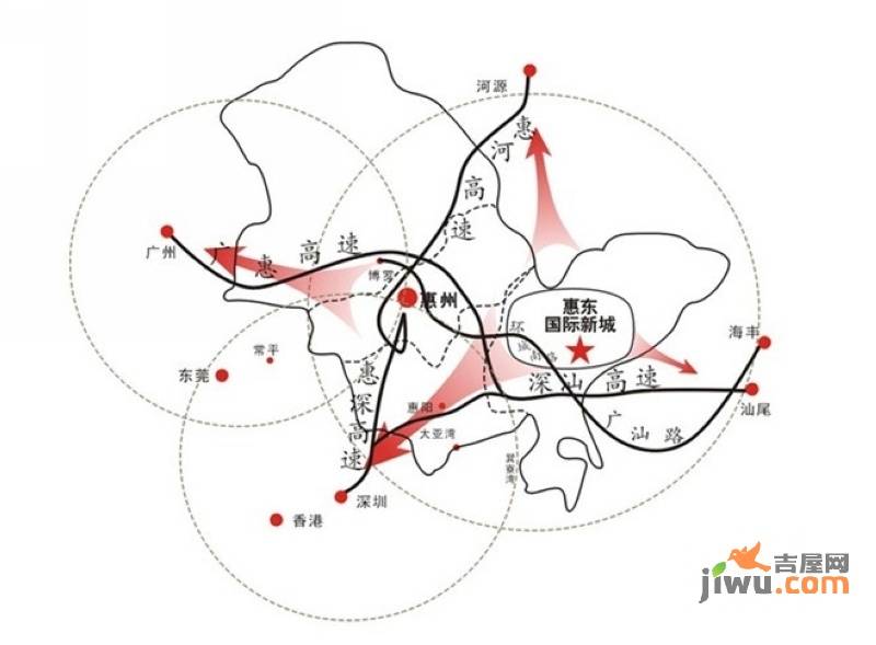 惠东国际新城位置交通图图片