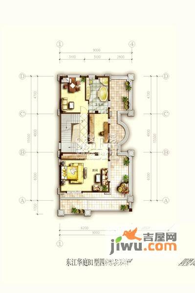 东江华庭6室2厅2卫户型图