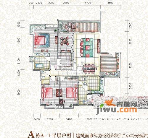 金山湖国墅园普通住宅200.8㎡户型图