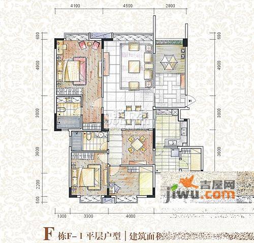 金山湖国墅园普通住宅106.6㎡户型图