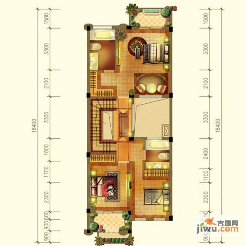 光耀城4室2厅4卫247㎡户型图