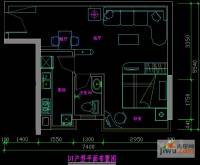 瑞麒紫居·梦想家园1室1厅1卫38㎡户型图