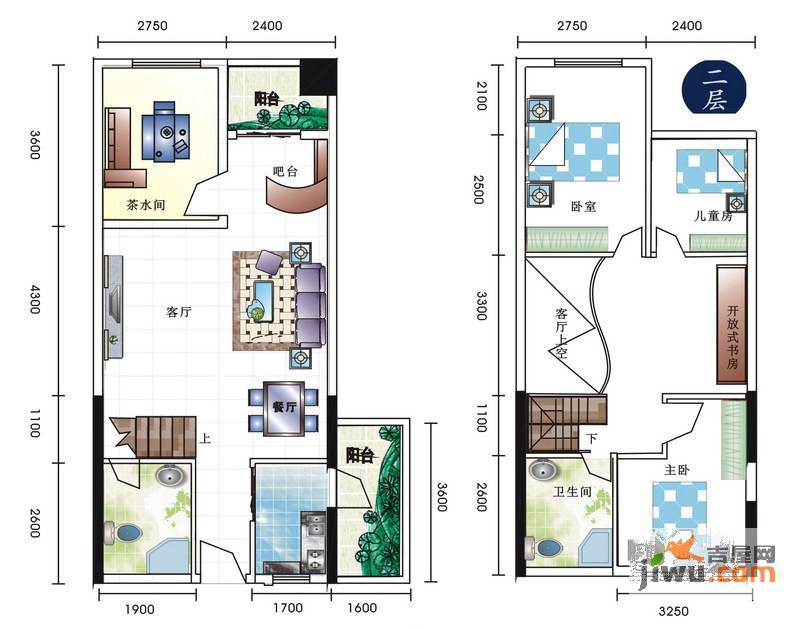 盛世翡翠5室1厅2卫75.9㎡户型图