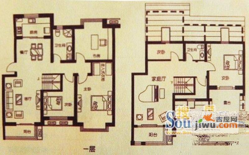 正承名筑6室3厅2卫189.3㎡户型图