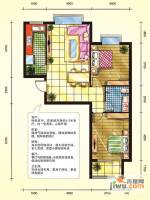 栋盛苑2室2厅1卫98㎡户型图