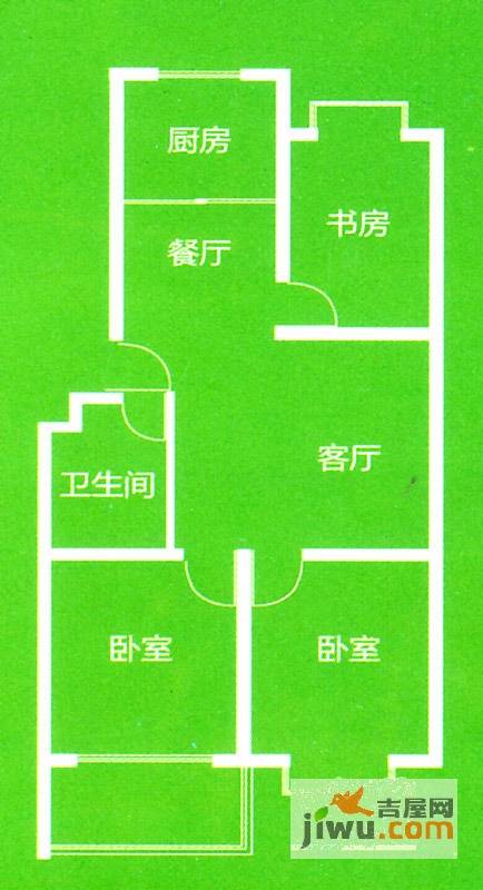 奥韵华庭3室2厅1卫105㎡户型图