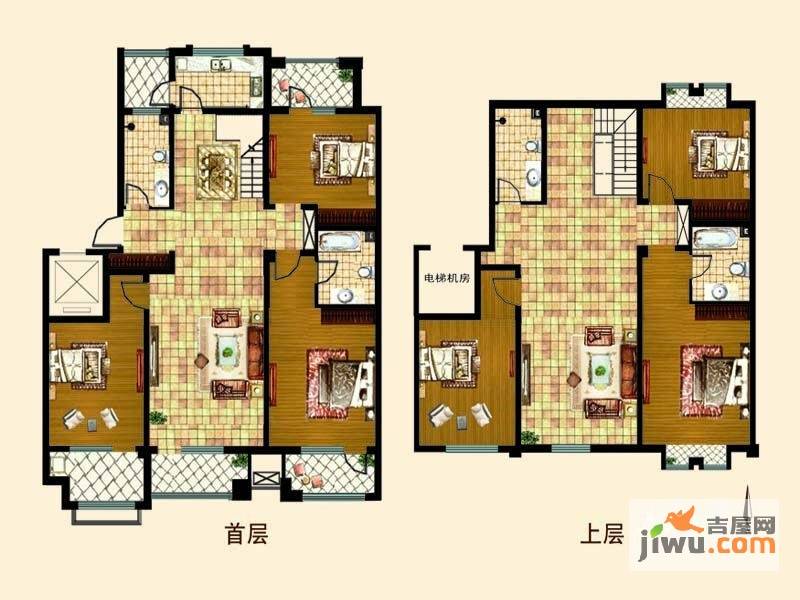 青云郡6室2厅4卫238.4㎡户型图