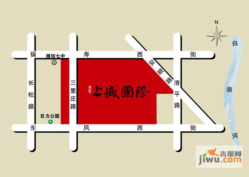 上城国际位置交通图