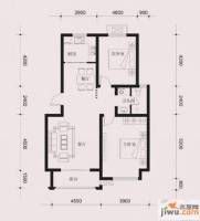 滨海弘润金茂府2室2厅1卫97㎡户型图