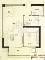 青青家园1室2厅1卫72.8㎡户型图