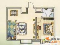 新悦轩1室2厅1卫65㎡户型图