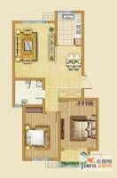 领世新城2室2厅1卫92.8㎡户型图