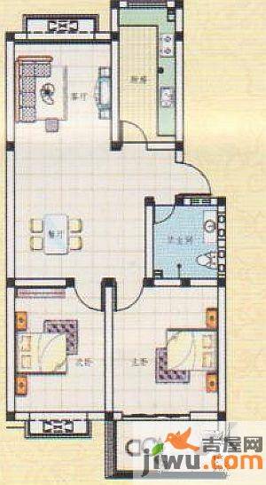 吉祥如意城2室2厅1卫88㎡户型图