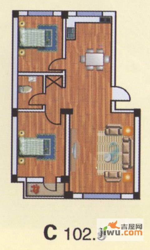 碧海阳光三期普通住宅102.5㎡户型图