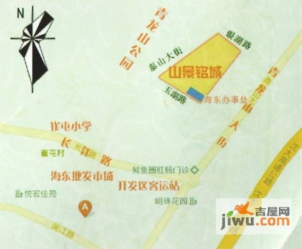 山景铭城位置交通图