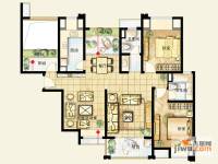 保利叶语3室2厅2卫127㎡户型图