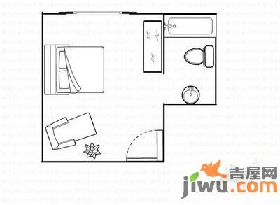 王子晶品1室0厅1卫户型图