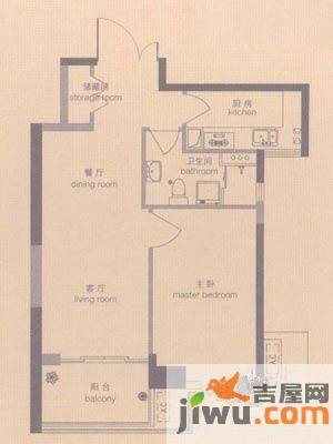 尚海湾豪庭1室2厅1卫68㎡户型图