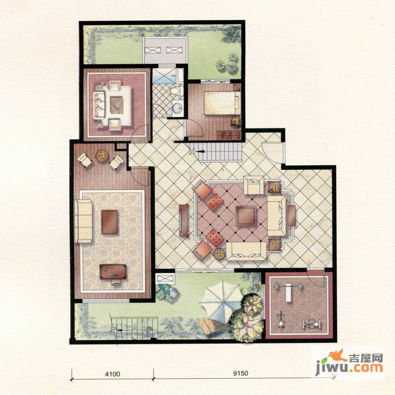 鹏欣一品漫城二期3室1厅1卫150㎡户型图