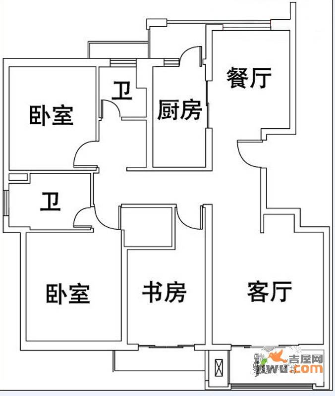 檀乡湾3室2厅2卫136㎡户型图