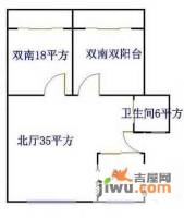 棕榈湾花园1室1厅1卫户型图