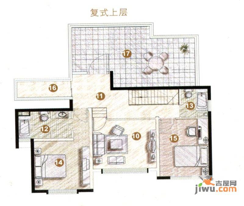 美岸栖庭5室3厅4卫204㎡户型图