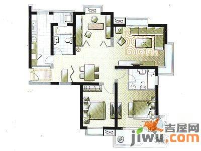 馥敦坊4室2厅2卫135.3㎡户型图