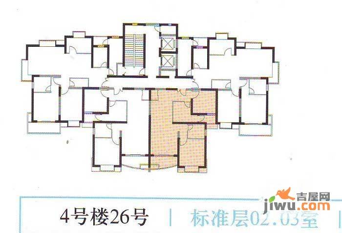 馥敦坊2室2厅1卫99.9㎡户型图